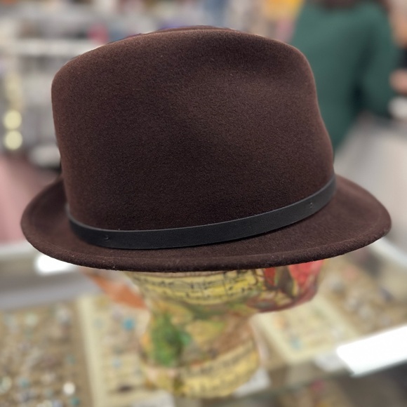 NEW Jamie Slye Wool Fedora Hat - The Viv In Brown Size: Small or Size: Medium main image 4